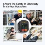 GFCI Outlet Tester with LCD Display, Standard 3-Prong 110V-250V AC Outlet Tester Plug in,Voltage Socket Checker,Electrical Diagnostic Tool for Home Outlets - Image 5