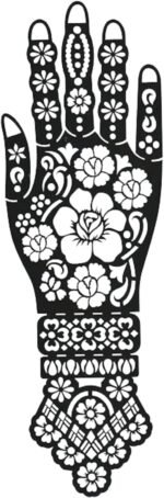Floral Mehndi Sticker for Hands – Reusable Henna Stencil for Easy Mehndi Design, Festivals & Weddings AP2 - Image 3