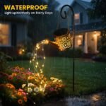 Solar Garden Lights Outdoor Decoration, Metal Solar Watering Can Lights Outdoor Waterproof, Small Patio Light Yard Lawn Pathway Decor, Gardening Gifts for Women Mom Grandma - Image 3