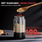 Electric Salt and Pepper Grinder Set Automatic Battery Pepper Mill Shakers Adjustable Coarseness Upgraded Larger Capacity with Led Home and Kitchen Appliances Birthday Gifts for Women Mom - Image 4