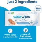 WaterWipes Sensitive+ Newborn & Baby Wipes, 3-In-1 Cleans, Cares, Protects, 99.9% Water, Unscented & Hypoallergenic, 720 Count (12 Packs) - Image 4