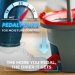 O-Cedar EasyWring Microfiber Spin Mop, Bucket Floor Cleaning System, Red, Gray, Standard - Image 3