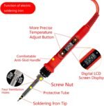 Soldering Iron Kit,80W LCD Digital Soldering Gun with Adjustable Temperature Controlled and Fast Heating Ceramic Thermostatic Design - Image 3