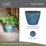 Classic Home and Garden Premiere Collection Planter, Vogue 8", Indigo - Image 2
