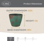 Classic Home and Garden Premiere Collection Planter, Vogue 8", Indigo - Image 4