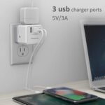 3-Outlet USB Wall Charger and Extender with 3-Way Splitter, ETL Listed - for Home, Office, Cruise Ship - Image 3