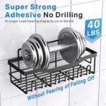 EUDELE Adhesive Shower Caddy, 5 Pack Rustproof Stainless Steel Bath Organizers With Large Capacity, No Drilling Shelves for Bathroom Storage & Home Decor - Image 4