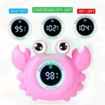 Baby Bath Thermometer Crab Toy - Digital Floating Water Thermometer with LED Display & Color Alerts for Infants, Cute Bath Tub Sensor & Safe Bath Time Essential Toy - Image 3