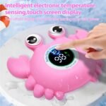 Baby Bath Thermometer Crab Toy - Digital Floating Water Thermometer with LED Display & Color Alerts for Infants, Cute Bath Tub Sensor & Safe Bath Time Essential Toy - Image 4