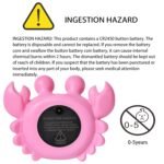 Baby Bath Thermometer Crab Toy - Digital Floating Water Thermometer with LED Display & Color Alerts for Infants, Cute Bath Tub Sensor & Safe Bath Time Essential Toy - Image 5