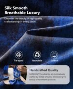 MUSICOZY Sleep Headphones Bluetooth 5.4 Headband, Wireless Earphones Sweat Resistant Earbuds with Ultra-Thin HD Stereo Speaker for Workout Running(Tie-dye Blue) - Image 4