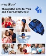 MUSICOZY Sleep Headphones Bluetooth 5.4 Headband, Wireless Earphones Sweat Resistant Earbuds with Ultra-Thin HD Stereo Speaker for Workout Running(Tie-dye Blue) - Image 7