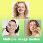 Jade Roller Gua Sha Tools - Nature Gua Sha Facial Tool Skin Tightening Face Massager Anti-Aging Jade Face Roller Puffiness Reducing Guasha Stone for Women Men（Green） - Image 4