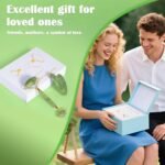 Jade Roller Gua Sha Tools - Nature Gua Sha Facial Tool Skin Tightening Face Massager Anti-Aging Jade Face Roller Puffiness Reducing Guasha Stone for Women Men（Green） - Image 6