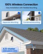 REOLINK First 4K Solar Security Cameras Wireless Outdoor, Argus PT Ultra+Solar Panel, 360° Pan Tilt Auto-Tracking, 8MP Color Night Vision, 2.4/5 GHz Wi-Fi 6, No Subscriptions, Home Hub Compatible - Image 5