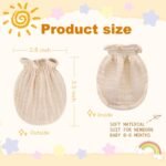 Pro Goleem Muslin Baby Mittens for Newborn, 100% Cotton No Scratch Soft Breathable Gloves for Boys and Girls 0-6 months - Image 3
