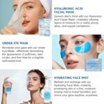 15 PACK Skincare Set with Facial Masks, Under Eye Patches, Face Mist, Lip Mask, Headband, Skin Care for Women, Travel Kit & Birtuday Gifts, Skin Care Gifts for Teens Girls, Mini Gifts Kit for Momen - Image 3