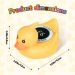 Baby Bath Thermometer Duck Toy - Floating Digital Water Temperature Monitor with LED Display & Color Alerts for Infants Newborns, Cute Bathtub Sensor & Safe Bath Time Essential - Image 7