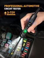 Upgraded Heavy Duty Circuit Tester with Buzzer, 3-72V DC Digital LED Test Light with Voltmeter, Automotive Light Tester with Illumination, Fuse Voltage Tester Auto Electrical Tool - Image 3
