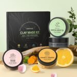 SHVYOG 4Pcs Face Mask Set - Turmeric Clay Mask, Vitamin C, Green Tea, Rose, Dead Sea Mud Mask, Skin Care Mask for Deep Cleansing, Refining Pores, Valentine's Day Gifts for Women- 240g - Image 8