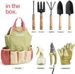 Gardening Tools Set of 10 - Complete Heavy Duty Garden Tools Set with Fashion Handbag - Durable Gardening Supplies Kit Ideal Garden Gifts for Women - Image 3
