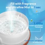 ASAKUKI Essential Oil Diffuser 500ml, Ultrasonic Aromatherapy Humidifier with Remote Control, 7 LED Colors, Timer & Auto-Off, Large Room Diffuser (Yellow) - Image 3