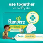 Pampers Sensitive Baby Wipes, Water Based, Hypoallergenic and Unscented, 18 Flip-Top Packs (1008 Wipes Total) [Packaging May Vary] - Image 7