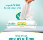 Pampers Sensitive Baby Wipes, Water Based, Hypoallergenic and Unscented, 18 Flip-Top Packs (1008 Wipes Total) [Packaging May Vary] - Image 8