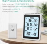 ORIA 3 Sensor Wireless Indoor Outdoor Thermometer Hygrometer, Digital Temperature Humidity Monitor with Backlit Display, Min/Max Records, Celsius/Fahrenheit Switch for Home, Garden, Greenhouse - Image 5