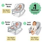 Ingenuity Keep Cozy 3-in-1 Grow with Me Vibrating Baby Bouncer, Seat & Infant to Toddler Rocker, Vibrations & -Toy Bar, 0-30 Months Up to 40 lbs (Weaver) - Image 3