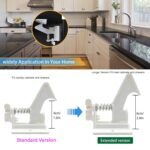 Vmaisi 12 Pack Cabinet Locks Child Safety Latches - Baby Proofing Cabinets Drawer Lock with Adhesive Easy Installation - No Drilling or Extra Screws (White) - Image 3