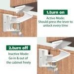 Vmaisi 12 Pack Cabinet Locks Child Safety Latches - Baby Proofing Cabinets Drawer Lock with Adhesive Easy Installation - No Drilling or Extra Screws (White) - Image 5