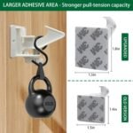 Vmaisi 12 Pack Cabinet Locks Child Safety Latches - Baby Proofing Cabinets Drawer Lock with Adhesive Easy Installation - No Drilling or Extra Screws (White) - Image 6