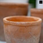 Urban Trends Ceramic Short Wide Round Flower Pot Set of Three Washed Finish Vermilion..7.75"x7.75"x7.00"H; 6.50"x6.50"x6.00"H; 5.50"x5.50"x5.00"H - Image 6