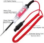 Large Size Heavy Duty 3-48V Digital LCD Circuit Tester with 140 Inch Extended Spring Wire,Car Truck Low Voltage & Light Tester with Stainless Probe - Image 3