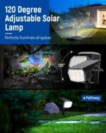Solar Spot Lights Outdoor Waterproof 4 Pack IP65, 63 LED 3 Lighting Modes Spotlights for Yard Garden House Garage Pathway - Image 3