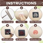 Temporary Tattoo Stencil Kit 10 Sheets, 6 Pcs Tattoo Cones 3 Color (Black/Brown/Cherry Red) with Brush/cotton swabsTool, India Art Skin Painting Designs for Women Men Kids DIY Gifts - Image 8