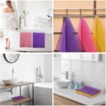 UJFQBH 3 Pieces African Bath Sponge African Net Long Net Bath Sponge Exfoliating Shower Body Scrubber Back Scrubber Skin Smoother,Great for Daily Use (Pink,Yellow,Purple) - Image 7