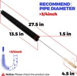 Holikme Dryer Vent Cleaner Kit 2 Pack - Household Cleaning Supplies 304 Stainless Steel Dryer Lint Brush Home Essentials for Lint Trap Dust Vacuum Brush - Image 4