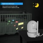 HelloBaby No WiFi Baby Monitor 5" Screen 30-Hour Battery Pan-Tilt-Zoom Video Upgrade with Camera and Audio, Night Vision, VOX, 2-Way Talk, 8 Lullabies and 1000ft Range, HB6550 - Image 4