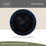 Classic Home and Garden Rosie Modern Planter w/Drainage - Contemporary Planter Bowls - Shallow Round Vases for Small Plants - Versatile Indoor & Outdoor Pots (10” Patina Copper) - Image 3