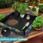 Repotting Mat for Plant Transplanting and Mess Control 29.5"x 29.5" Oxford Fabric Waterproof Potting Foldable Indoor Portable Gardening Tray Unique Gifts Lovers - Image 4