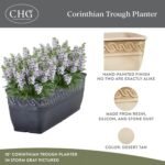 Classic Home and Garden Corinthian Trough Planter 10" Desert Tan - Image 2