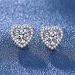 925 Sterling Silver Diamond Stud Earrings for Women - Image 2