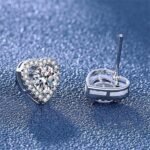 925 Sterling Silver Diamond Stud Earrings for Women - Image 3
