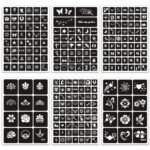 Temporary Tattoo Stencils for Women Girls and Kids, 410+ PCS Henna Tattoo Stencil Kit,Temporary Indian Arabian Glitter Airbrush Tattoo Stencils for Face Body Paint DIY - Image 3