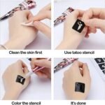 Temporary Tattoo Stencils for Women Girls and Kids, 410+ PCS Henna Tattoo Stencil Kit,Temporary Indian Arabian Glitter Airbrush Tattoo Stencils for Face Body Paint DIY - Image 5