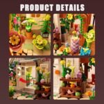 TGL Flower House Building Set with Lights,Garden House Building Toy Kits Compatible with Trend,Creative Greenhouse Playset,Christmas Birthday Gift for Adults or Girls 8-12 Years(719PCS) - Image 4
