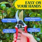 Haus & Garten ClassicPRO 8.5" Professional Premium Titanium Bypass Pruning Shears - Use As Pruners, Garden Shears, Heavy Duty Handheld Pruning Shears For Gardening, Clippers, Pruner Scissor Tool - Image 4