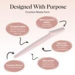 Kitsch Dermaplane Razor for Women Face – Face Razors for Women & Men, Eyebrow Trimmer & Face Shaver – Exfoliating Facial Razor & Skin Care Tool for Smoother Skin - Blush, 12 pcs - Image 4